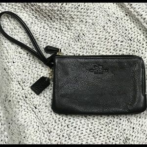 black coach wristlet